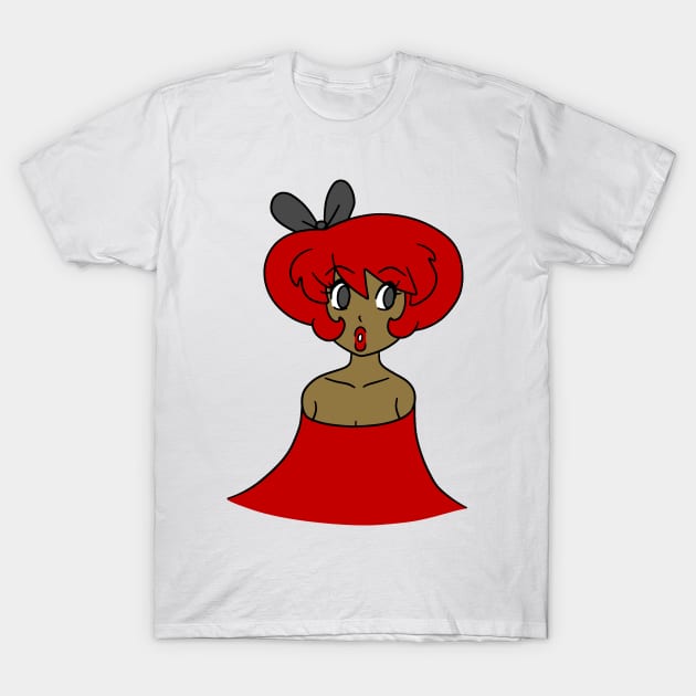 Cute Red Girl T-Shirt by saradaboru